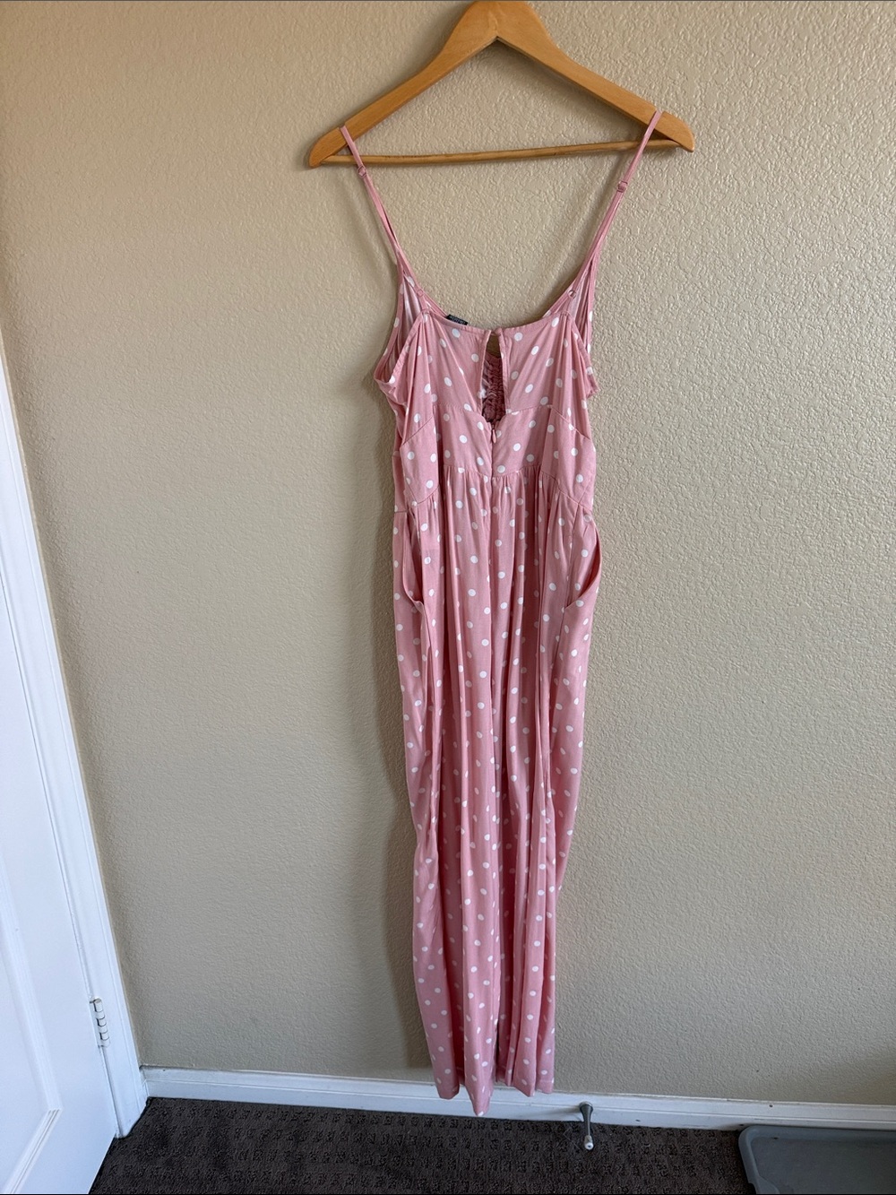 Wild Fable PinkPolka Dot Spaghetti Strap Jumpsuit - Picture 4 of 6